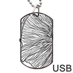 Monochrome Module Dog Tag Usb Flash (one Side) by kaleidomarblingart