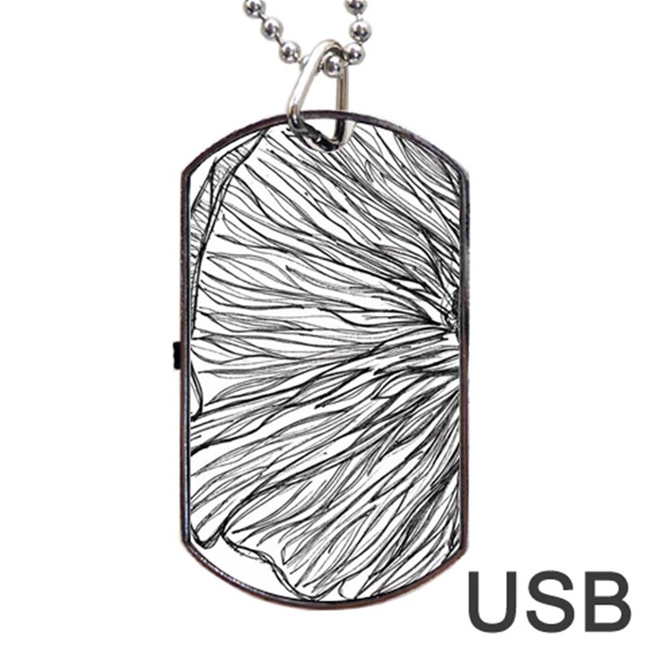 Monochrome Module Dog Tag USB Flash (Two Sides)