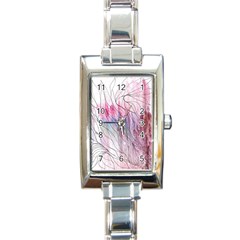 Flowing Petals Rectangle Italian Charm Watch by kaleidomarblingart