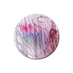 Flowing petals Rubber Round Coaster (4 pack)  Front