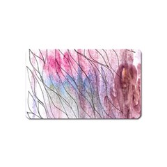 Flowing Petals Magnet (name Card) by kaleidomarblingart