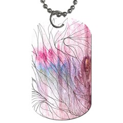 Flowing Petals Dog Tag (two Sides) by kaleidomarblingart