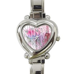 Flowing Petals Heart Italian Charm Watch by kaleidomarblingart