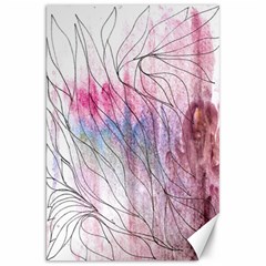 Flowing Petals Canvas 20  X 30  by kaleidomarblingart