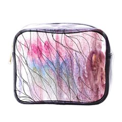 Flowing Petals Mini Toiletries Bag (one Side) by kaleidomarblingart