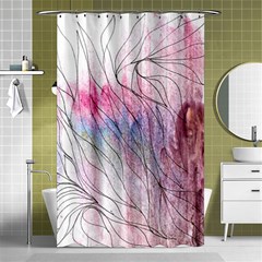 Flowing Petals Shower Curtain 48  X 72  (small)  by kaleidomarblingart