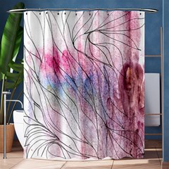 Flowing Petals Shower Curtain 60  X 72  (medium)  by kaleidomarblingart