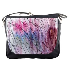 Flowing Petals Messenger Bag by kaleidomarblingart