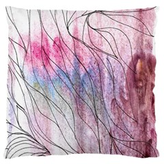 Flowing Petals Large Cushion Case (one Side) by kaleidomarblingart