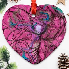 Drawing Petals Ornament (heart) by kaleidomarblingart