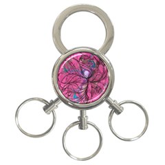 Drawing Petals 3-ring Key Chain by kaleidomarblingart