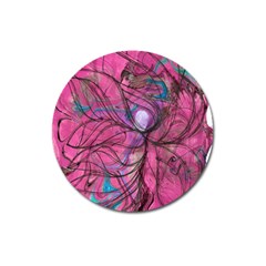 Drawing Petals Magnet 3  (round) by kaleidomarblingart