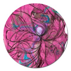 Drawing Petals Magnet 5  (round) by kaleidomarblingart