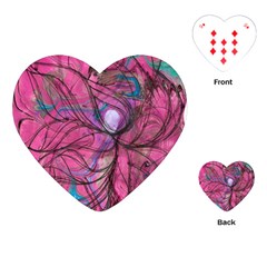 Drawing Petals Playing Cards Single Design (heart) by kaleidomarblingart