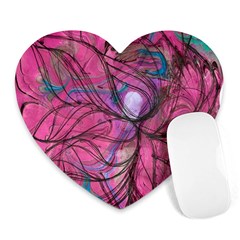 Drawing Petals Heart Mousepads by kaleidomarblingart