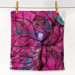 Drawing Petals Face Towel by kaleidomarblingart