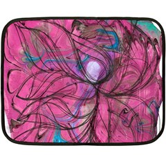 Drawing Petals Fleece Blanket (mini) by kaleidomarblingart