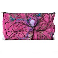 Drawing Petals Pencil Case by kaleidomarblingart