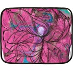 Drawing petals Double Sided Fleece Blanket (Mini)  35 x27  Blanket Back