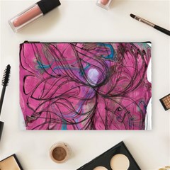 Drawing Petals Cosmetic Bag (large) by kaleidomarblingart