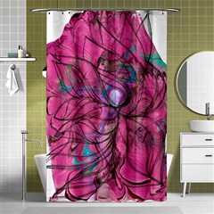 Drawing Petals Shower Curtain 48  X 72  (small)  by kaleidomarblingart