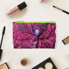 Drawing Petals Cosmetic Bag (xs) by kaleidomarblingart