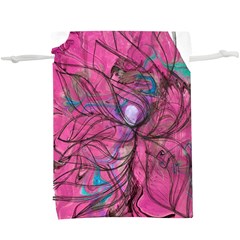 Drawing Petals  Lightweight Drawstring Pouch (xl) by kaleidomarblingart