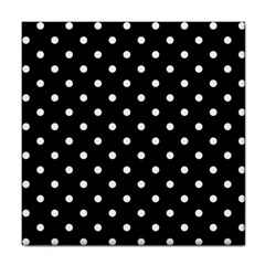 1950 Black White Dots Tile Coaster by SomethingForEveryone