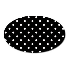 1950 Black White Dots Oval Magnet