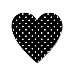 1950 Black White Dots Heart Magnet by SomethingForEveryone