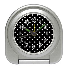 1950 Black White Dots Travel Alarm Clock