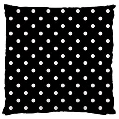 1950 Black White Dots Large Cushion Case (one Side)