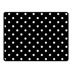 1950 Black White Dots Double Sided Fleece Blanket (small)  by SomethingForEveryone