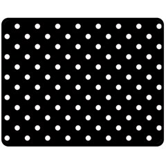 1950 Black White Dots Double Sided Fleece Blanket (medium)  by SomethingForEveryone