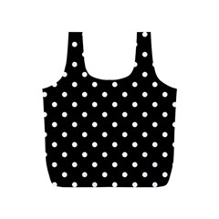 1950 Black White Dots Full Print Recycle Bag (s) by SomethingForEveryone