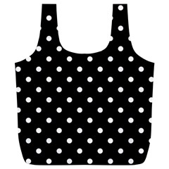 1950 Black White Dots Full Print Recycle Bag (xl) by SomethingForEveryone