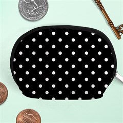 1950 Black White Dots Accessory Pouch (medium)