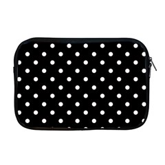 1950 Black White Dots Apple Macbook Pro 17  Zipper Case by SomethingForEveryone