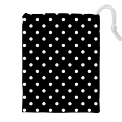 1950 Black White Dots Drawstring Pouch (4xl)