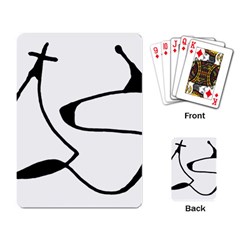 Black And White Abstract Linear Decorative Art Playing Cards Single Design (rectangle)