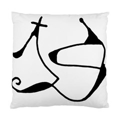 Black And White Abstract Linear Decorative Art Standard Cushion Case (two Sides) by dflcprintsclothing