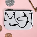 Black And White Abstract Linear Decorative Art Mini Coin Purse Front