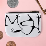 Black And White Abstract Linear Decorative Art Mini Coin Purse Back