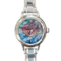 Wth Shark Round Italian Charm Watch by SomethingForEveryone