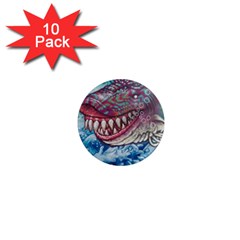 Wth Shark 1  Mini Magnet (10 Pack)  by SomethingForEveryone