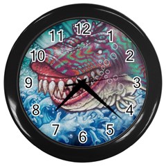 Wth Shark Wall Clock (black)