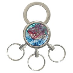 Wth Shark 3-ring Key Chain