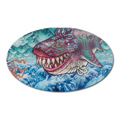 Wth Shark Oval Magnet by SomethingForEveryone