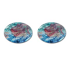 Wth Shark Cufflinks (oval) by SomethingForEveryone