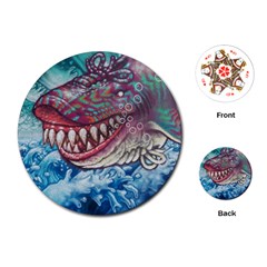 Wth Shark Playing Cards Single Design (round)